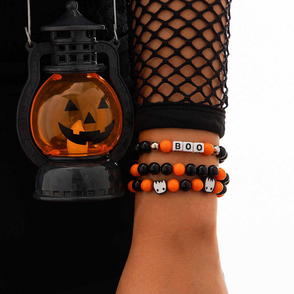 Halloween Ghost & Pumpkin Bracelet