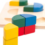 Wooden Geometric Shape Puzzle Board