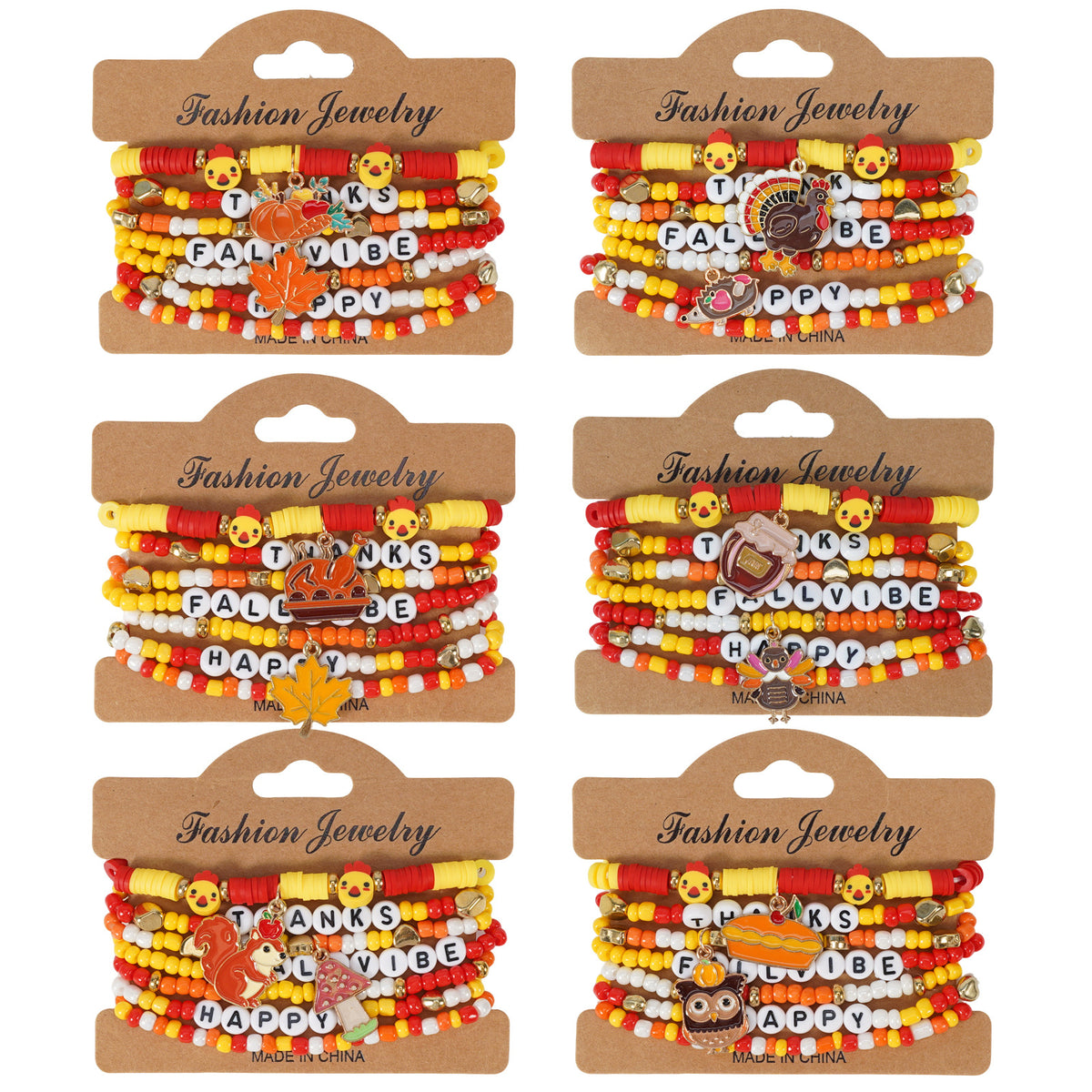 Autumn Harvest Charm Bracelet