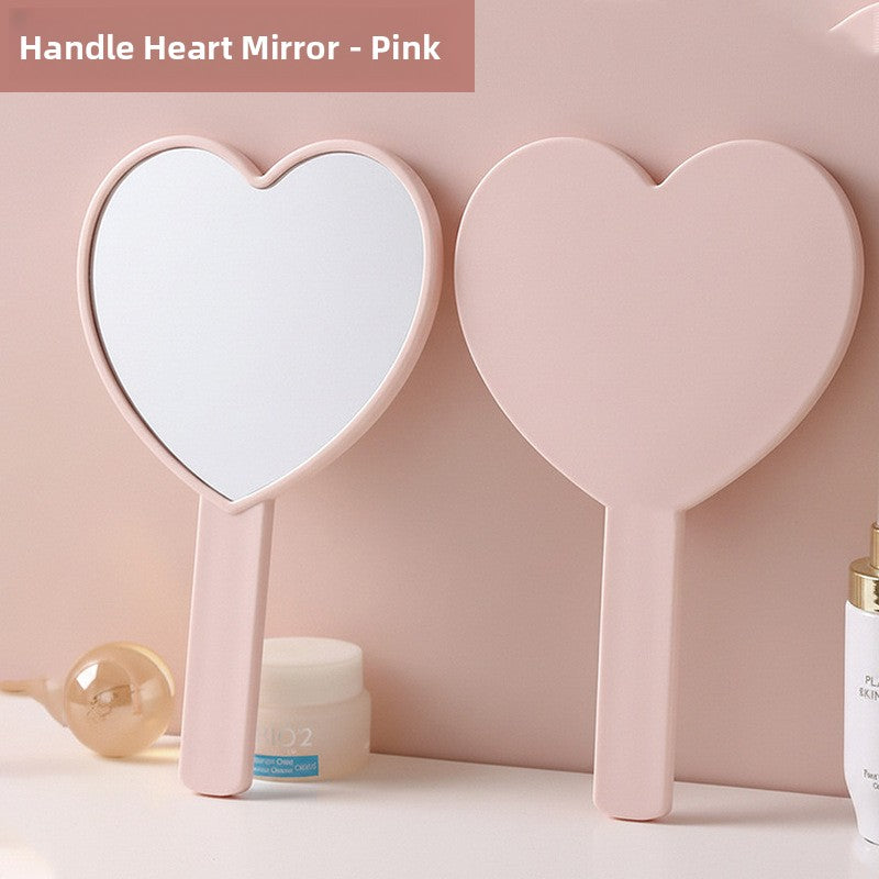 Heart-Shaped Handheld Mirror