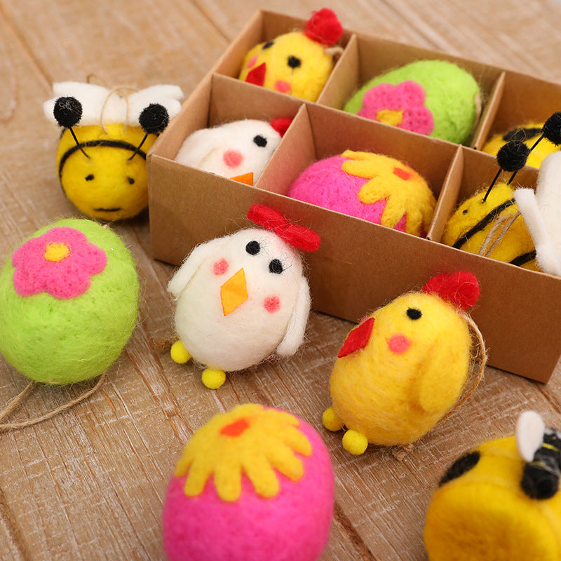 Easter Bunny, Egg & Flower Hanging Ornaments