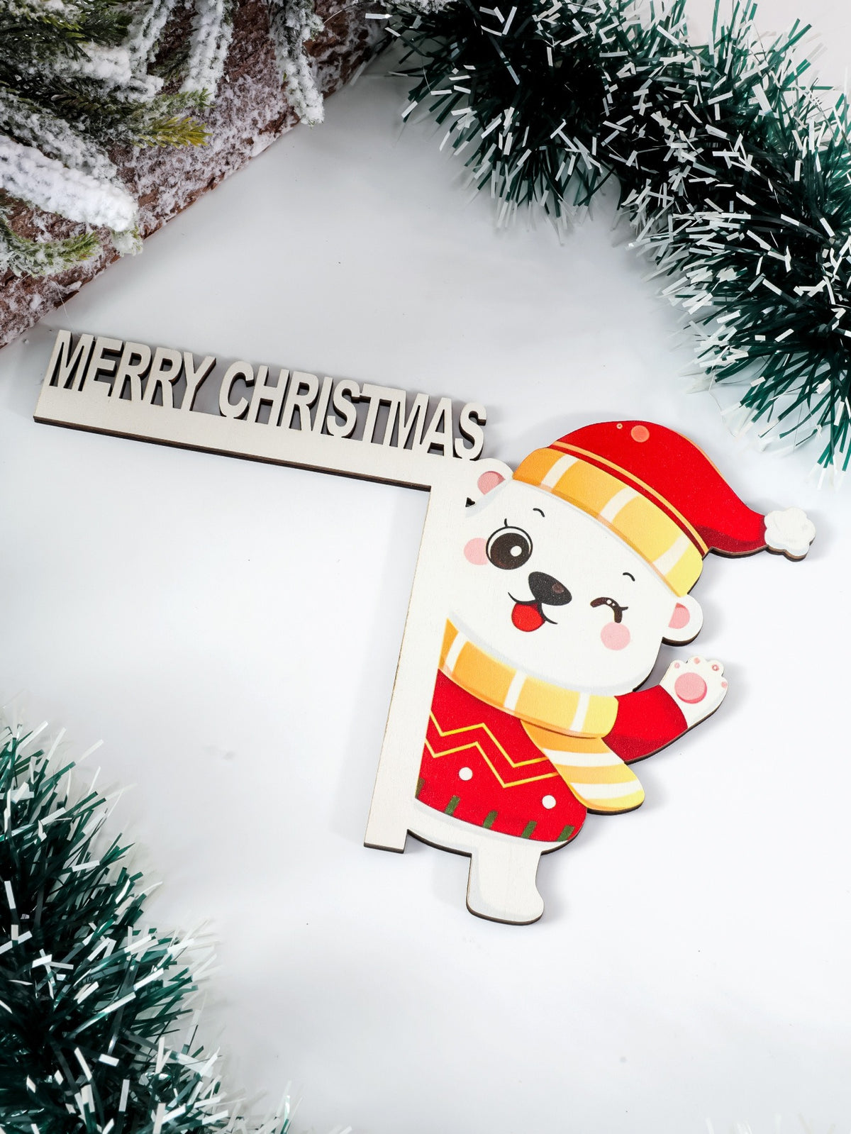 Wooden Christmas Door Corner Decorations