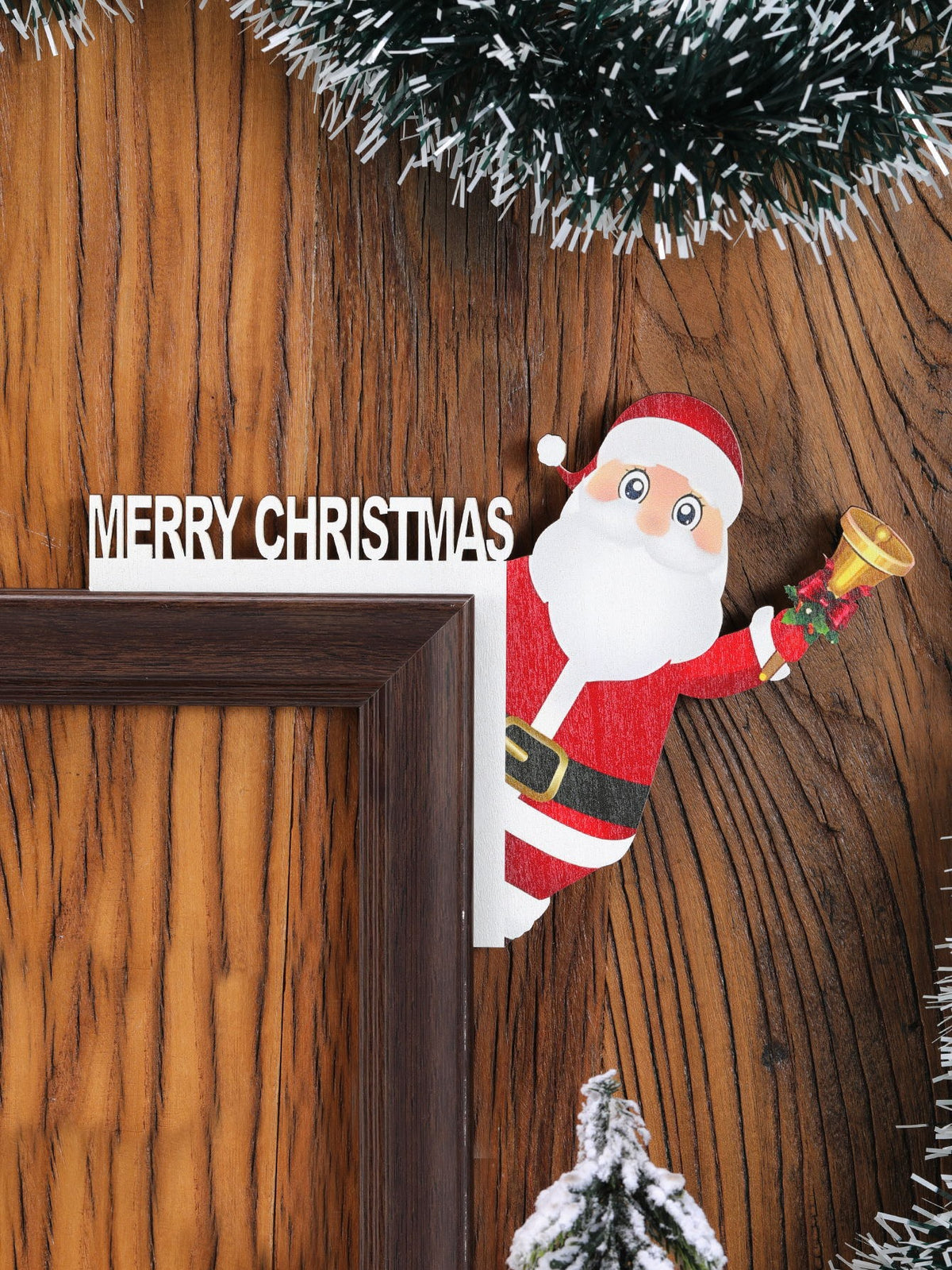 Wooden Christmas Door Corner Decorations