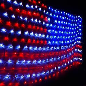 American Flag LED Curtain Lights - 2 x 1 m