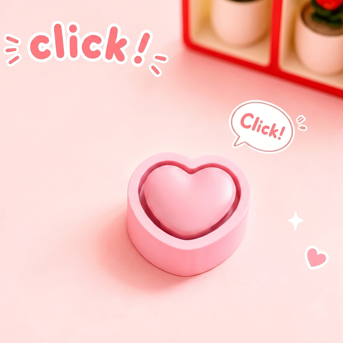 Heart-Shaped Clicker Fidget