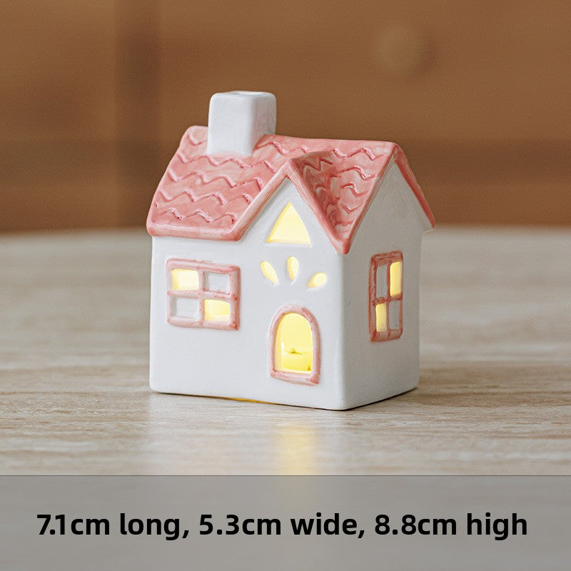 Lighted Ceramic Miniature Village Houses