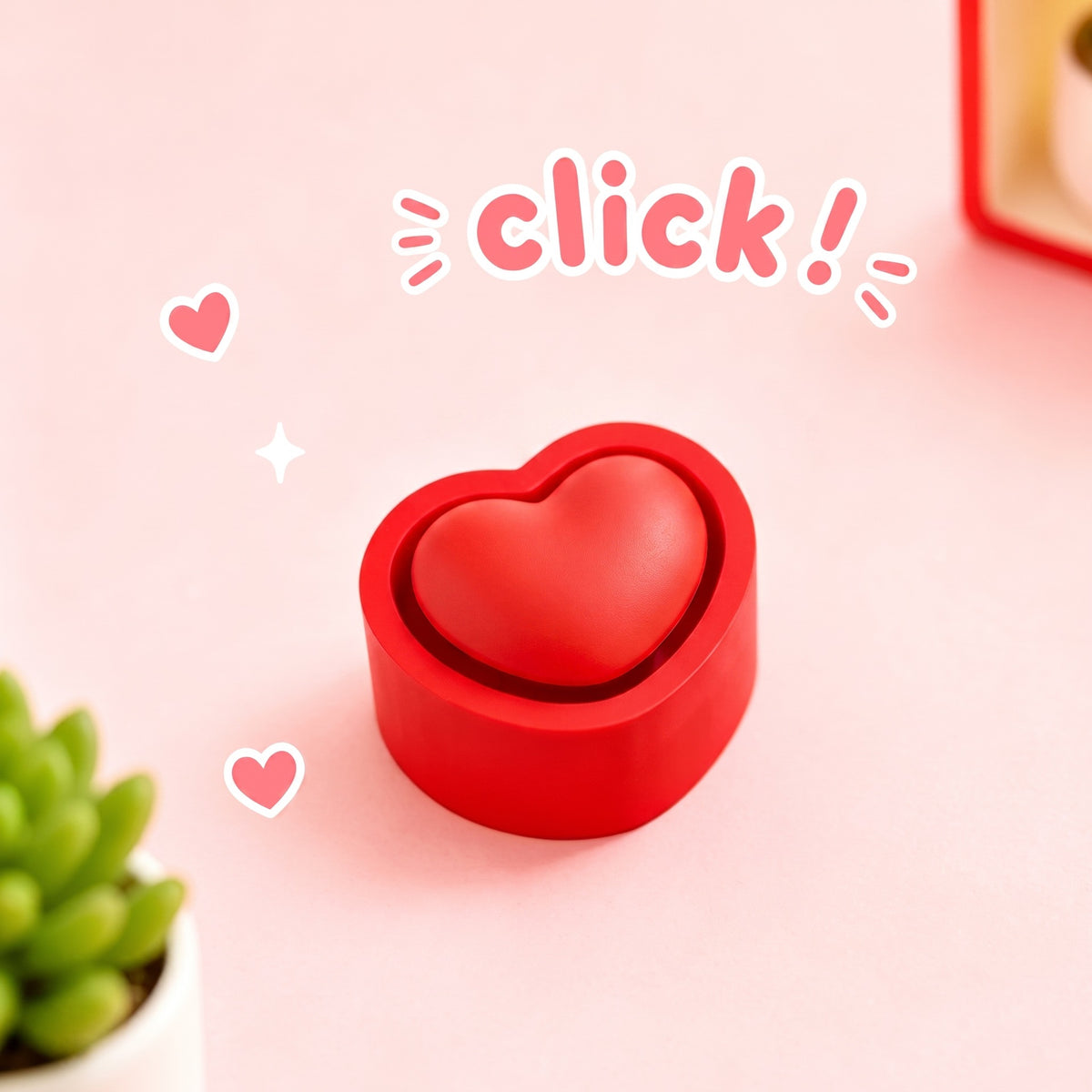 Heart-Shaped Clicker Fidget