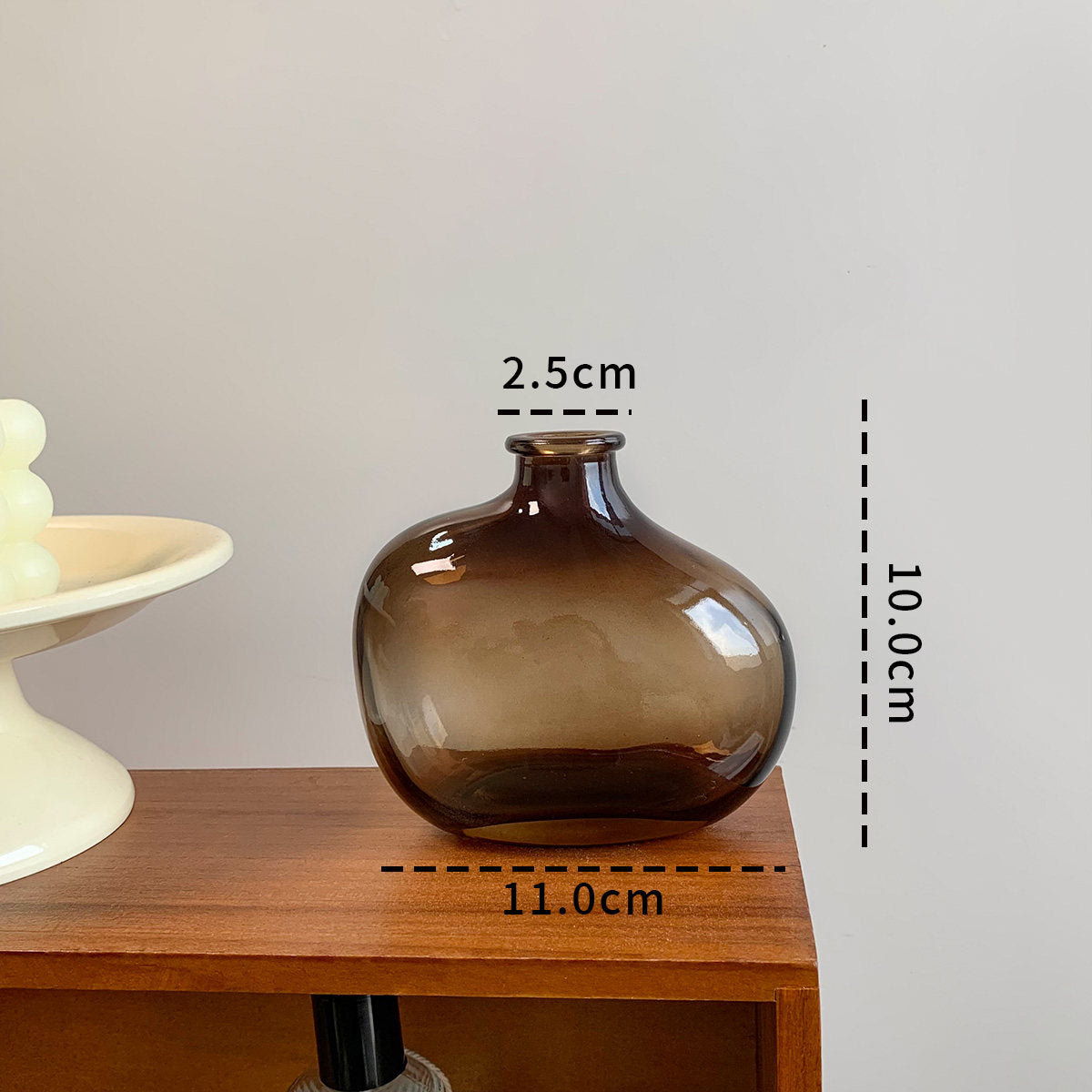 Artificial Maple Leaf Branches with Glass Vase