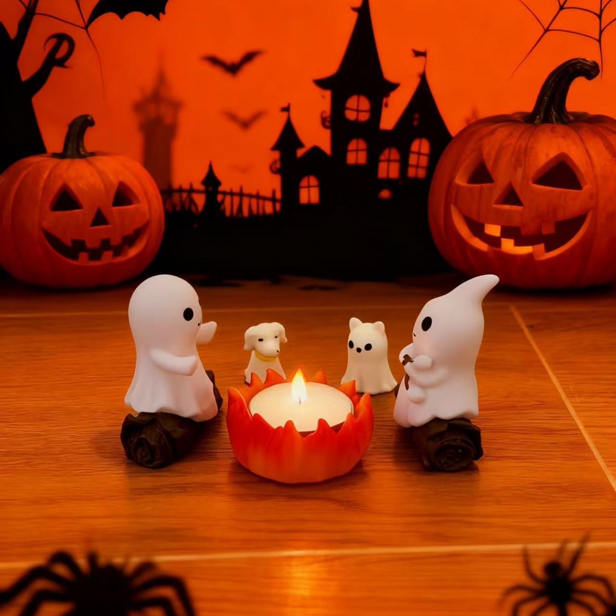 Ghost Campfire Halloween Figurine