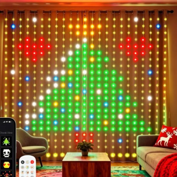 Christmas RGB LED Curtain Lights