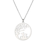 Bunny Moon and Star Pendant Necklace