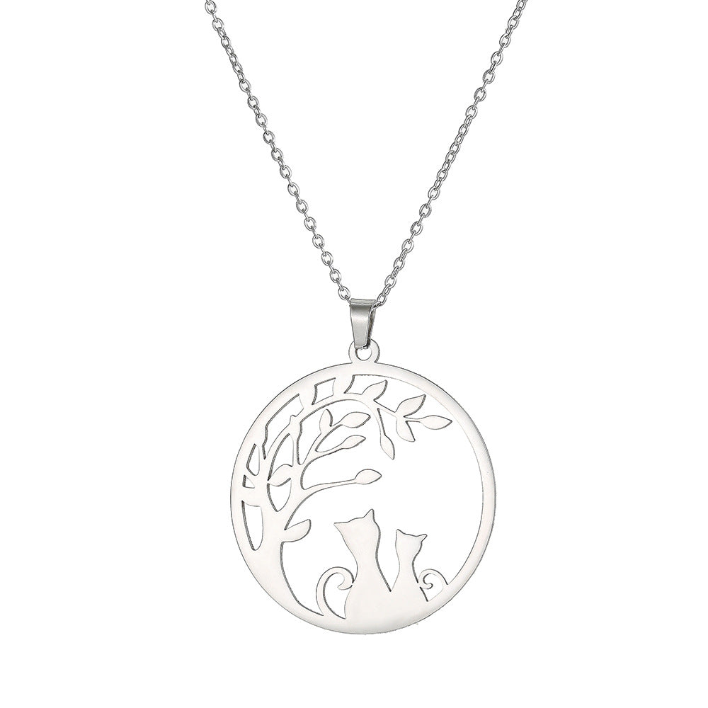 Bunny Moon and Star Pendant Necklace