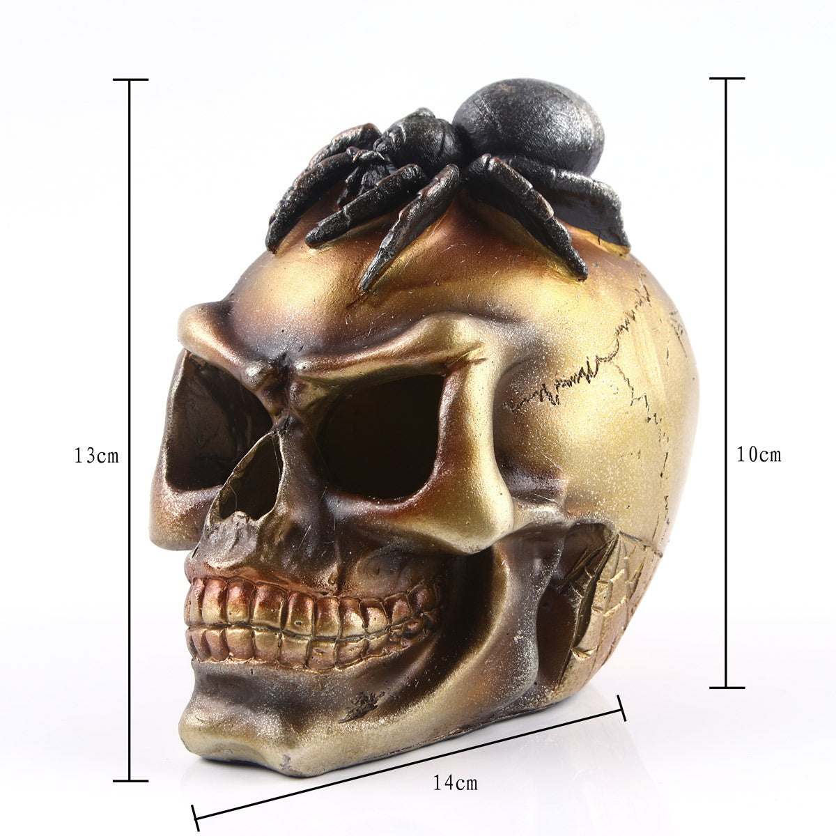 Spider Skull Resin Decoration