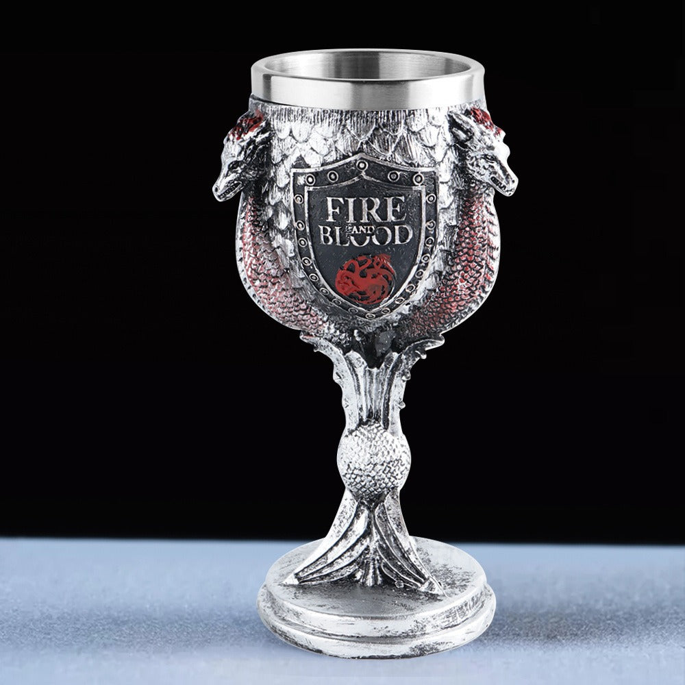 Three-Sided Dragon Skull Cup