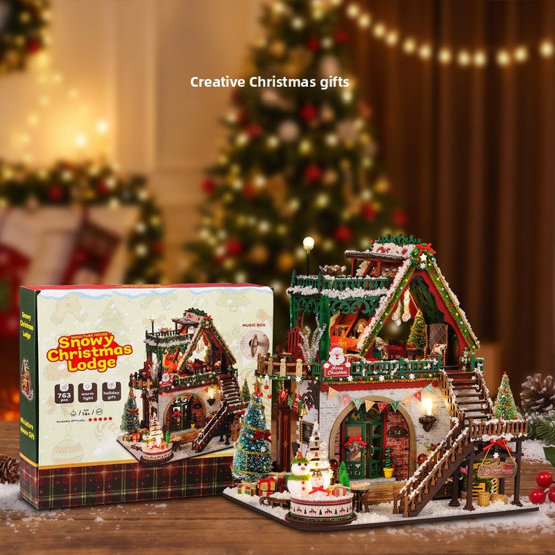 DIY Wooden Christmas Cottage Display Kit
