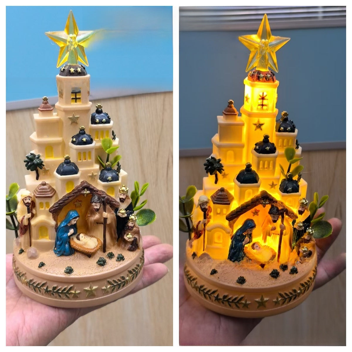 Lighted Resin Christmas Village Houses