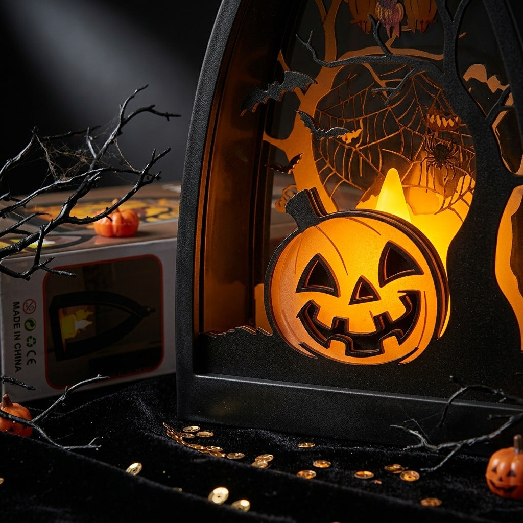 Halloween Haunted Castle & Pumpkin LED Lights
