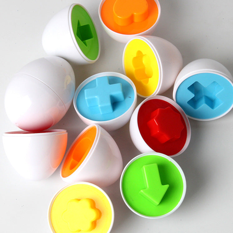Color and Shape Matching Egg Puzzle Sets