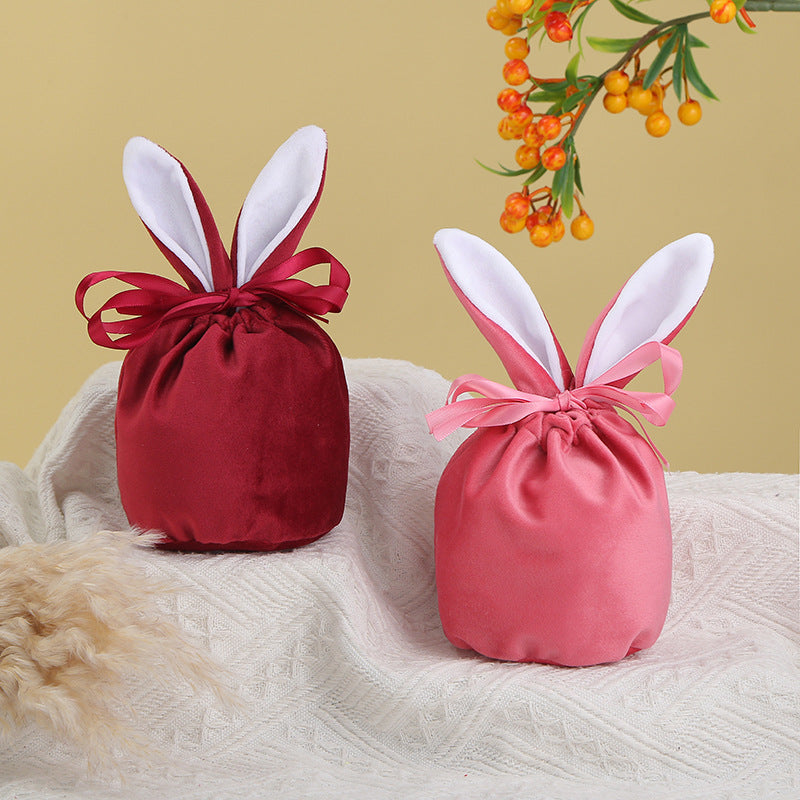 Bunny-Ear Drawstring Gift Bags