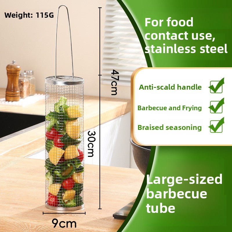 Stainless Steel Rolling Grill Basket