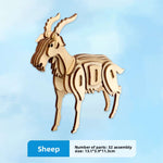 Wooden Animal and Vehicle 3D Puzzle Models