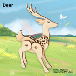 Wooden Animal and Vehicle 3D Puzzle Models