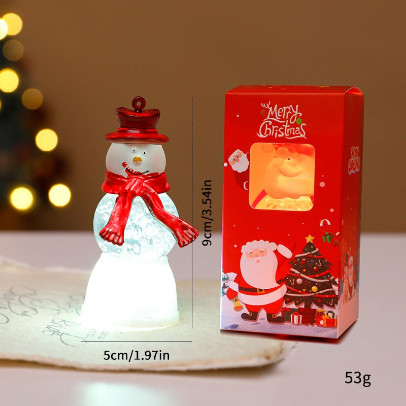 Light-Up Christmas Snowman & Santa Figurines