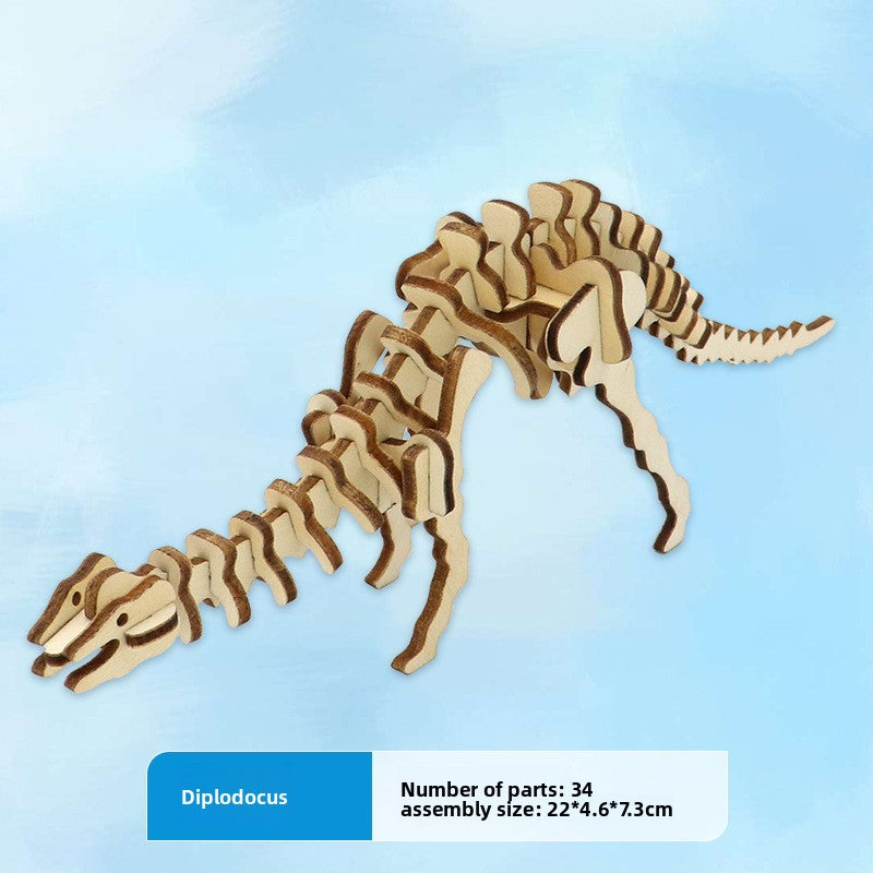Wooden Animal and Vehicle 3D Puzzle Models