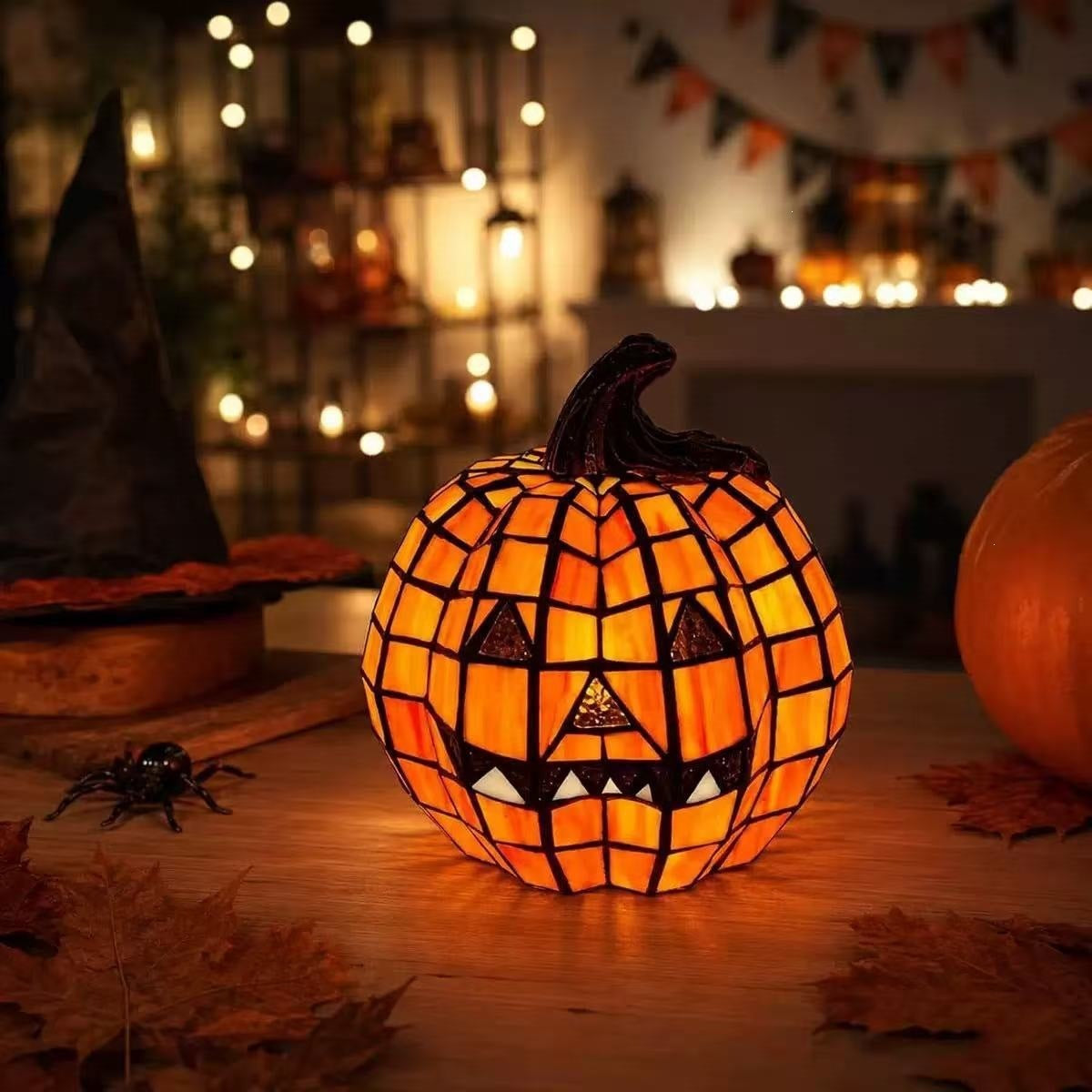 Resin Pumpkin Halloween Lantern