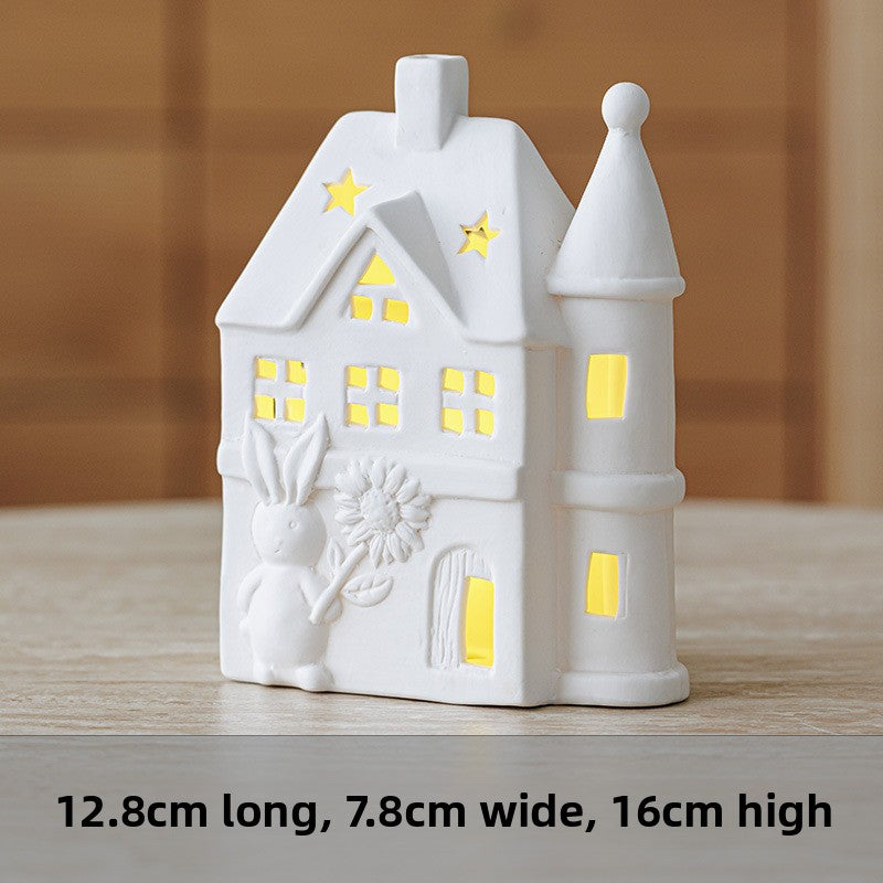 Lighted Ceramic Miniature Village Houses