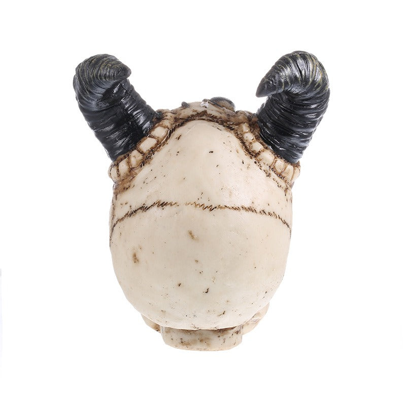 Horned Skeleton Resin Figurine