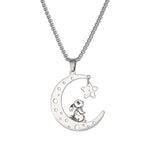 Bunny Moon and Star Pendant Necklace