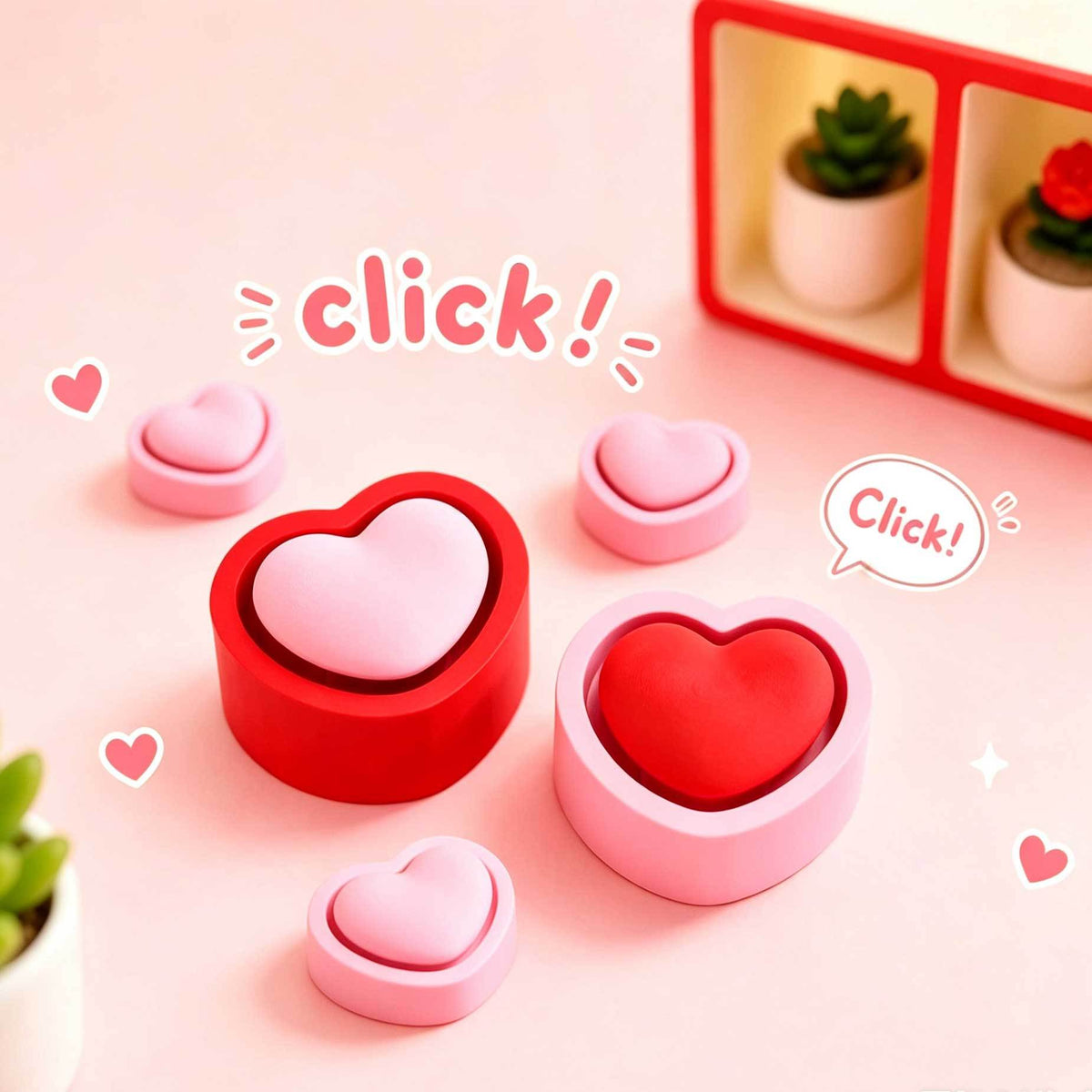 Heart-Shaped Clicker Fidget