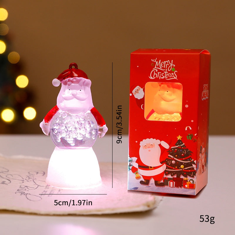 Light-Up Christmas Snowman & Santa Figurines