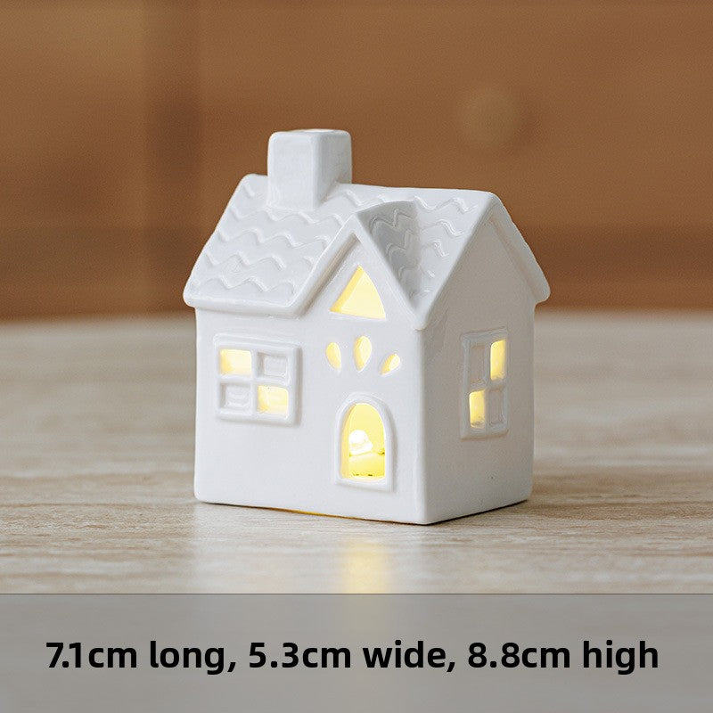 Lighted Ceramic Miniature Village Houses