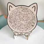 Cat-Shaped Wooden Jigsaw Puzzle