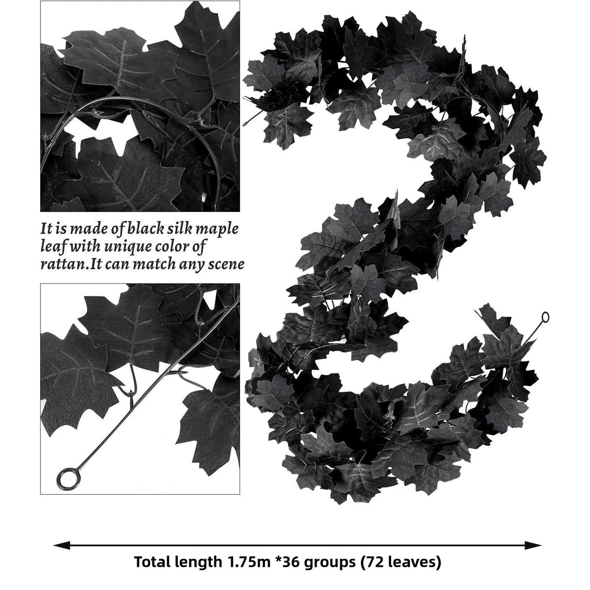 Artificial Maple Leaf Garland for Autumn