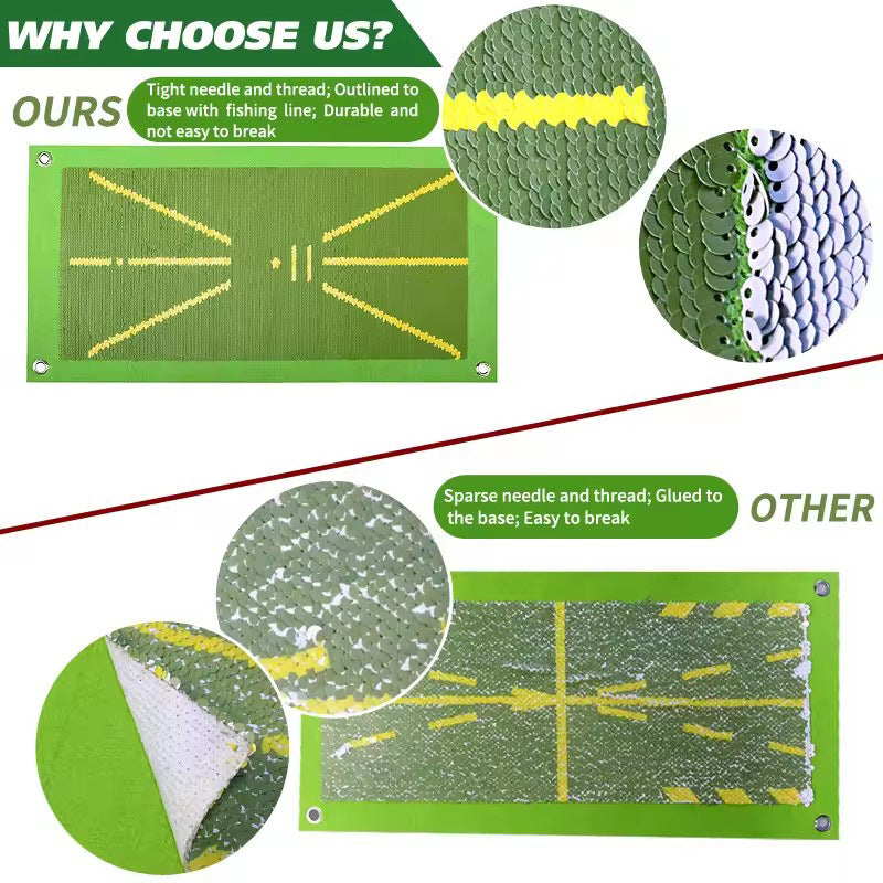 Golf Swing Practice Mat and Accessory Sets