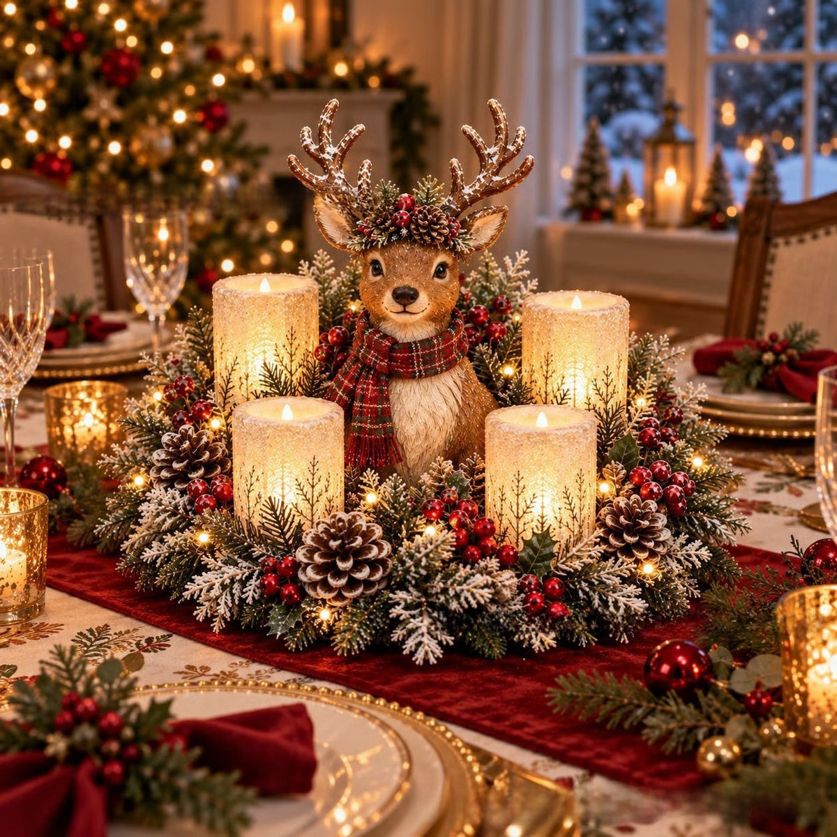 Lighted Resin Christmas Village Houses