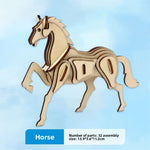 Wooden Animal and Vehicle 3D Puzzle Models