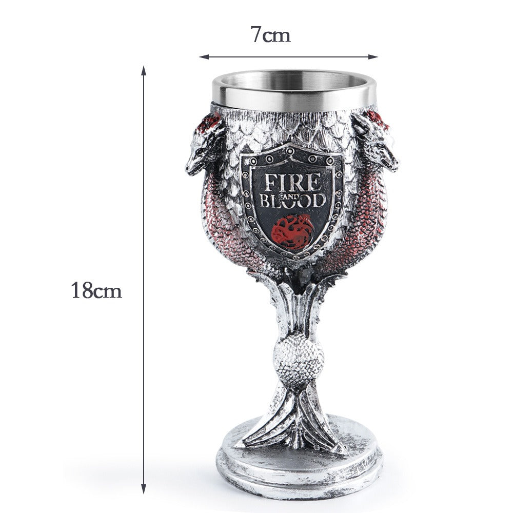 Three-Sided Dragon Skull Cup