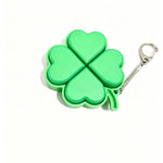 Four-Leaf Clover Button Keychain
