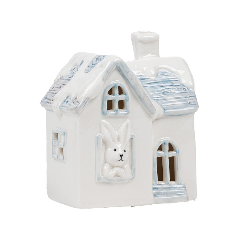 Lighted Ceramic Miniature Village Houses