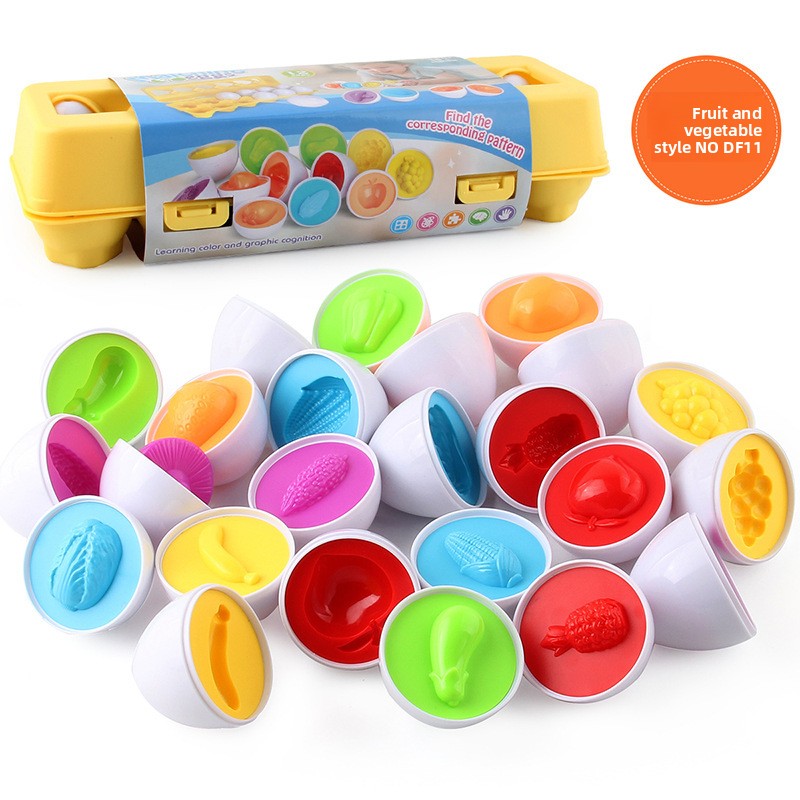 Color and Shape Matching Egg Puzzle Sets