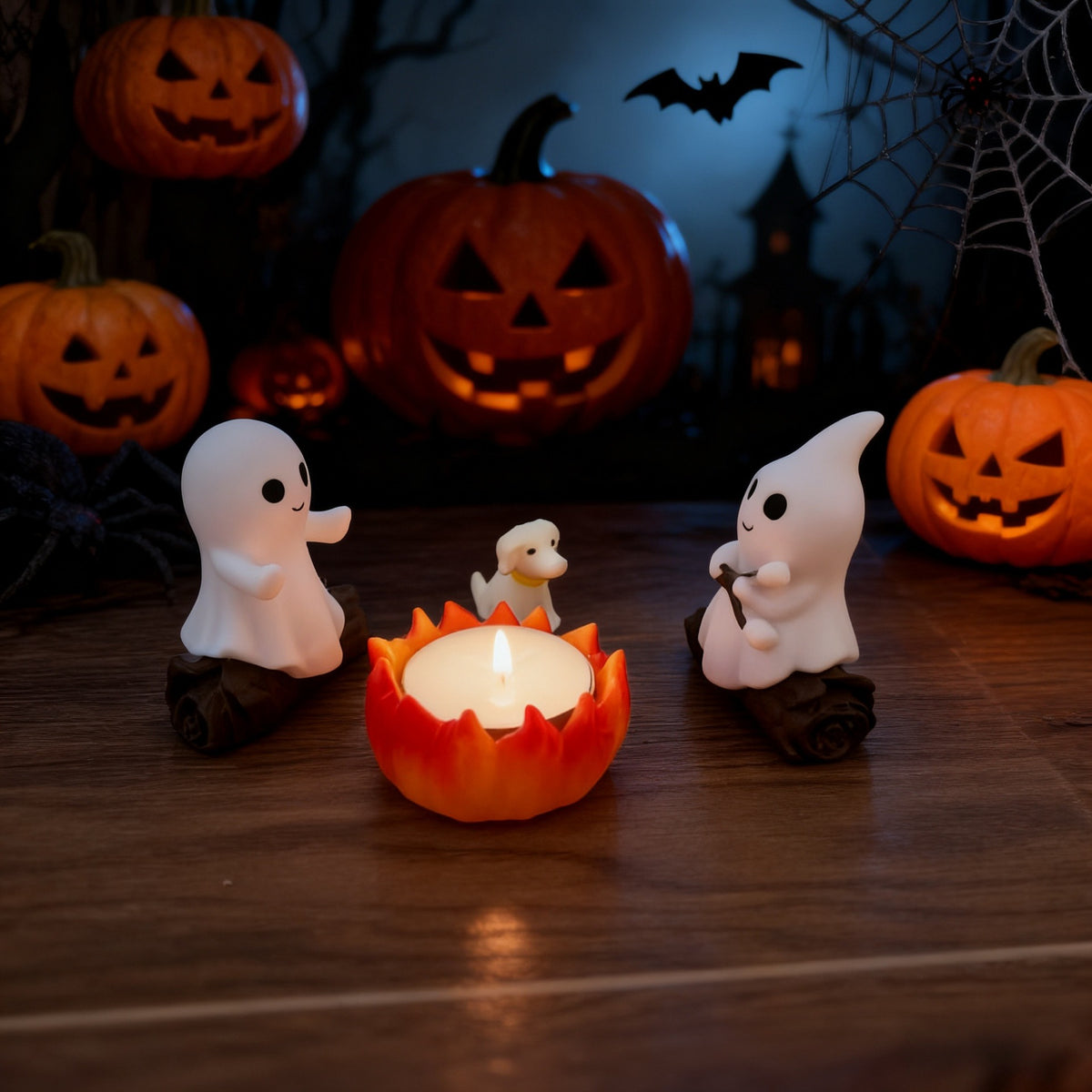 Ghost Campfire Halloween Figurine
