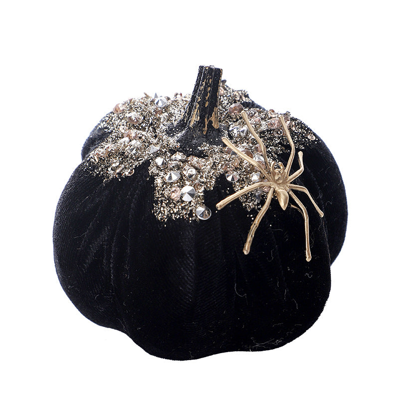 Spider Pumpkin Halloween Figurine