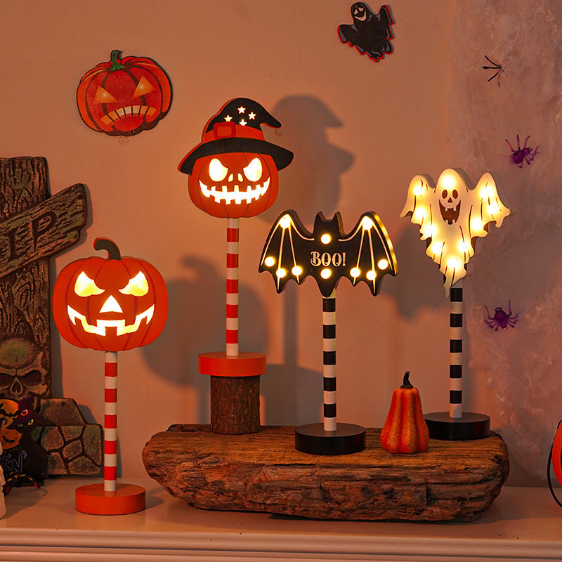 Wooden Halloween LED Night Light