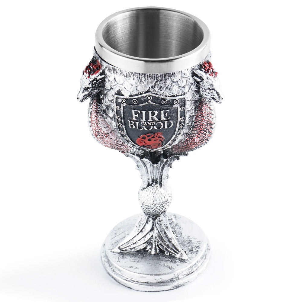 Three-Sided Dragon Skull Cup