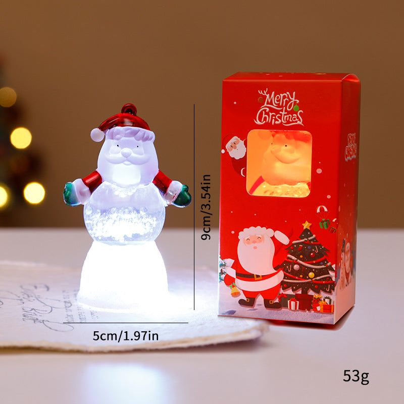 Light-Up Christmas Snowman & Santa Figurines