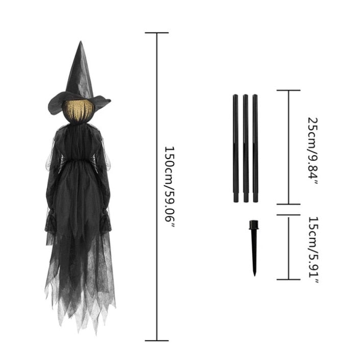 Voice-Activated Light-Up Halloween Witch